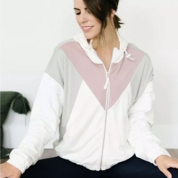 ZYIA Active Colorblock Full Zip Hoodie Sweatshirt Jacket Size Small - Picture 2 of 12